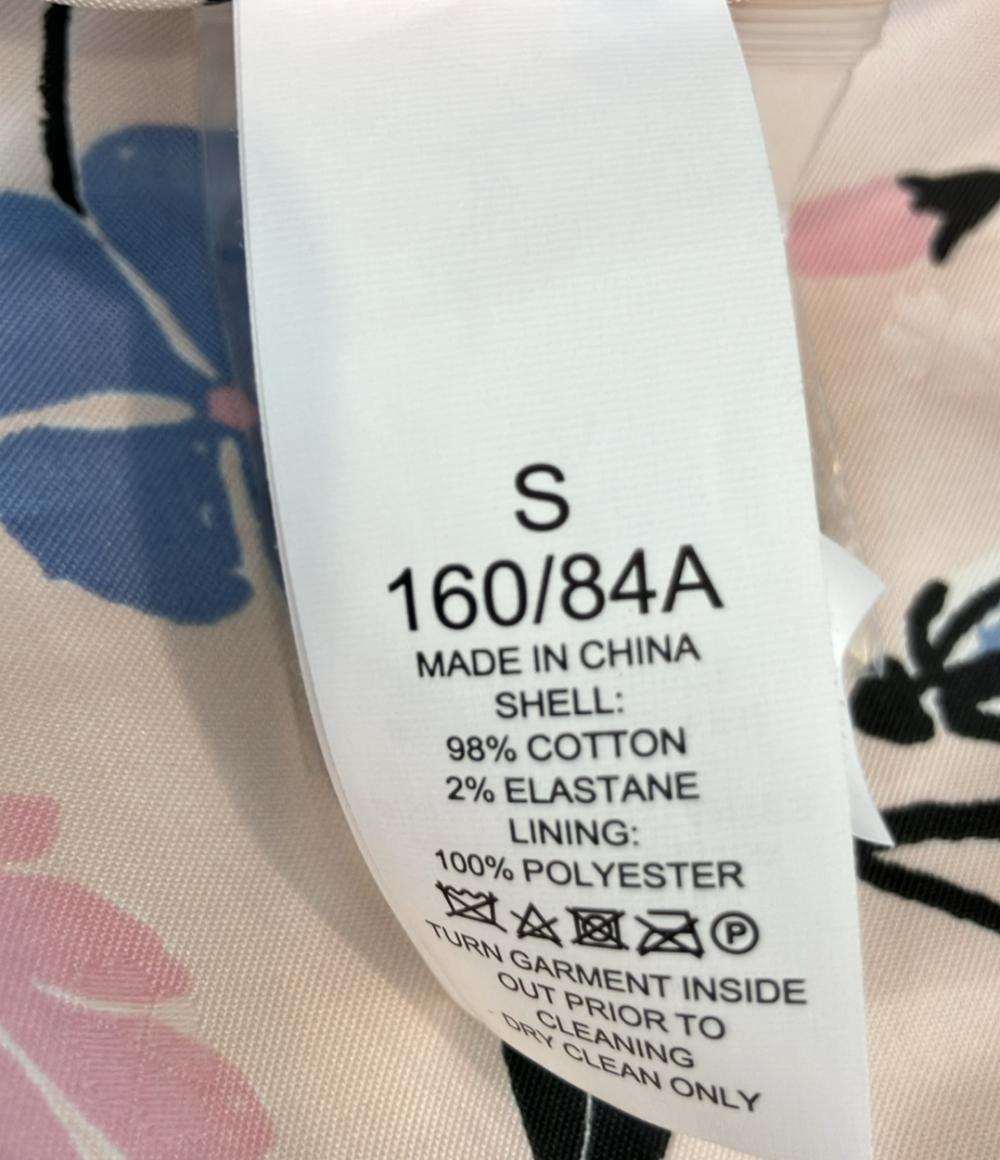 Kate Spade トレンチコート リュクス 裏地フローラルプリント ベルト K7409 レディース SIZE S ケイトスペード