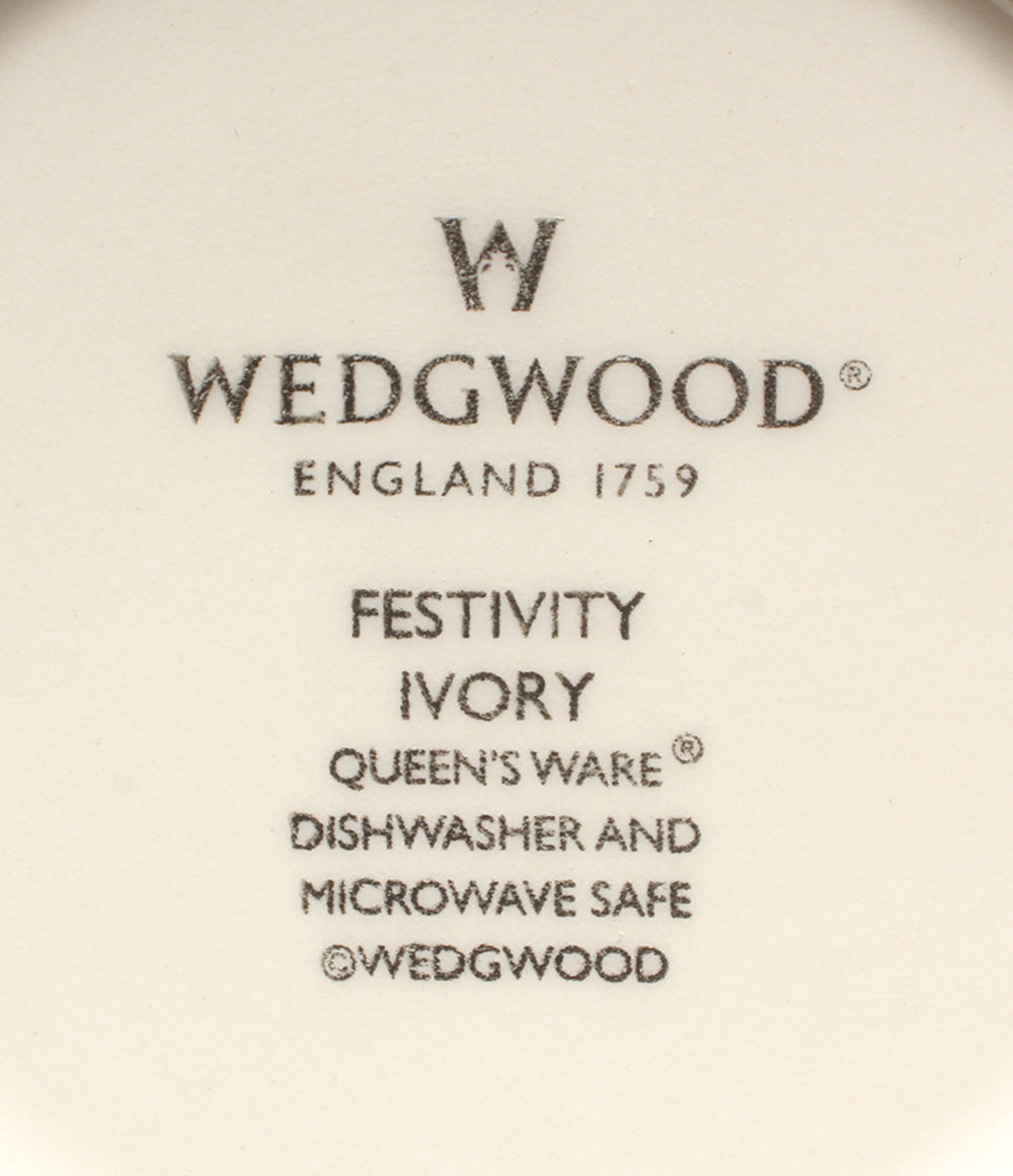 美品 WEDGWOOD マグカップ 2点セット ペア フェスティビティ アイボリー ブルー ウェッジウッド
