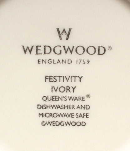 美品 WEDGWOOD マグカップ 2点セット ペア フェスティビティ アイボリー ブルー ウェッジウッド
