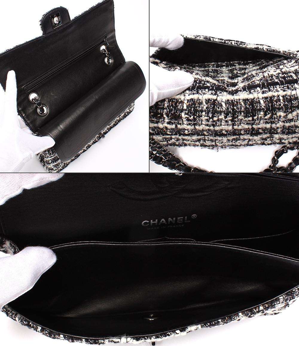 シャネル ショルダーバッグ ハンドバッグ 肩掛け ツイード ダブルチェーン ダブルフラップ シルバー金具 マトラッセ25 レディース CHANEL