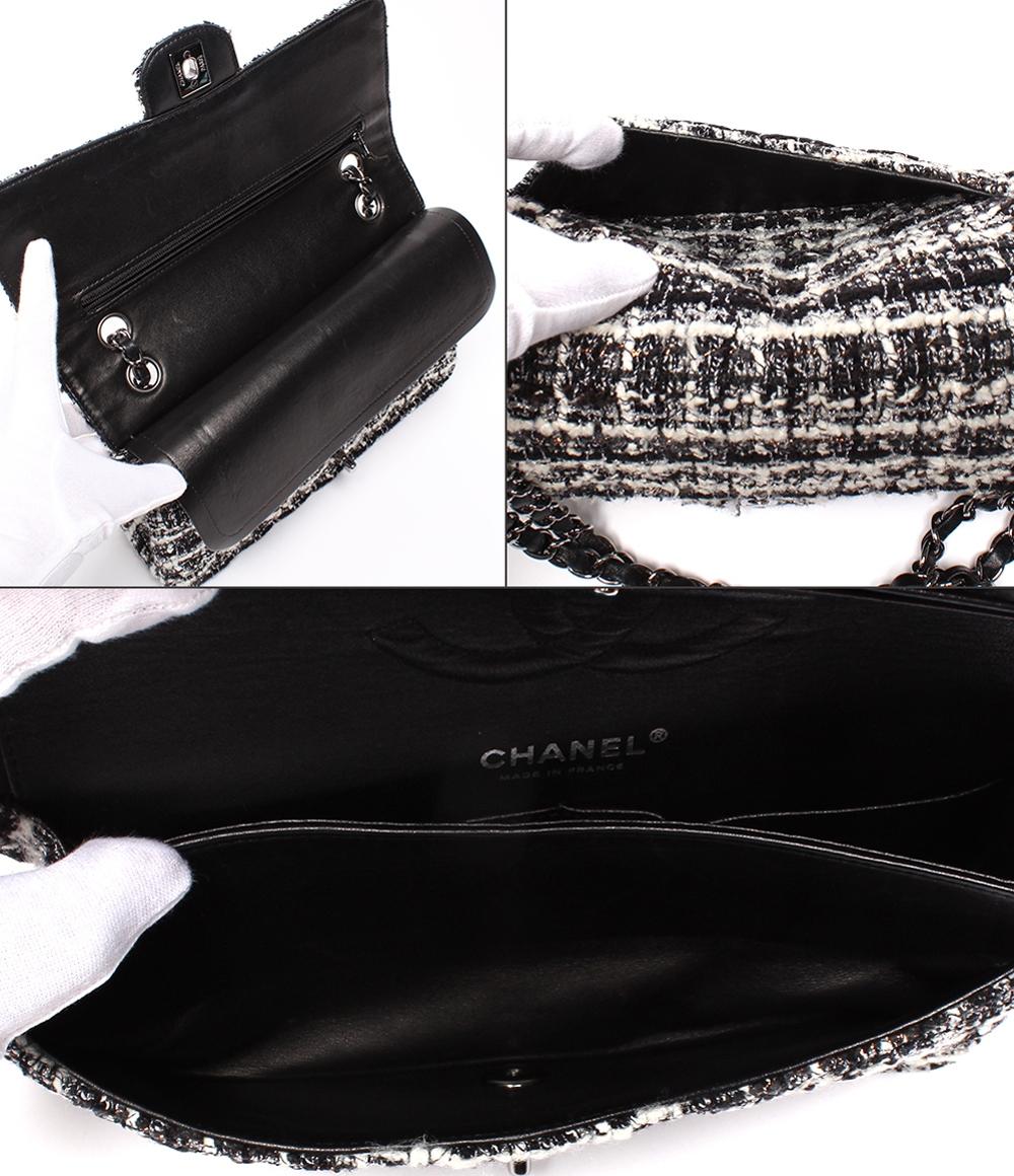 シャネル ショルダーバッグ ハンドバッグ 肩掛け ツイード ダブルチェーン ダブルフラップ シルバー金具 マトラッセ25 レディース CHANEL