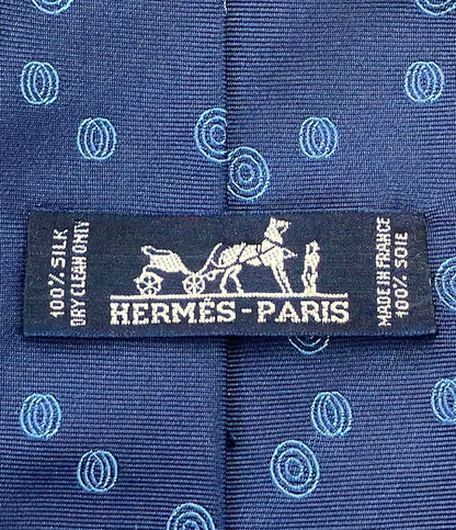 美品 エルメス ネクタイ シルク100% 総柄 メンズ HERMES