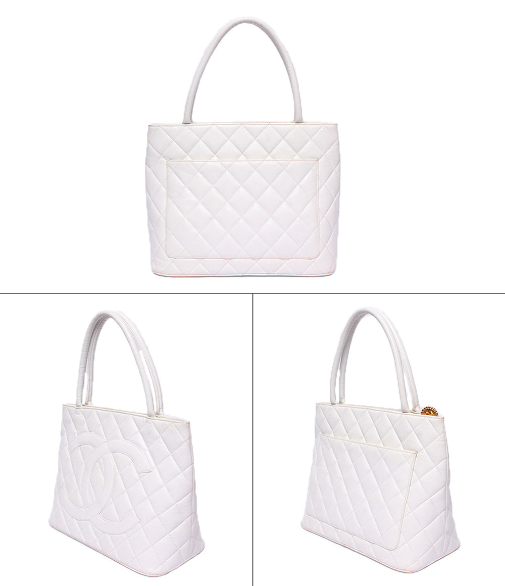CHANEL トートバッグ ショルダーバッグ 肩掛け 復刻トート ゴールド金具 5番台 キャビアスキン レディース シャネル