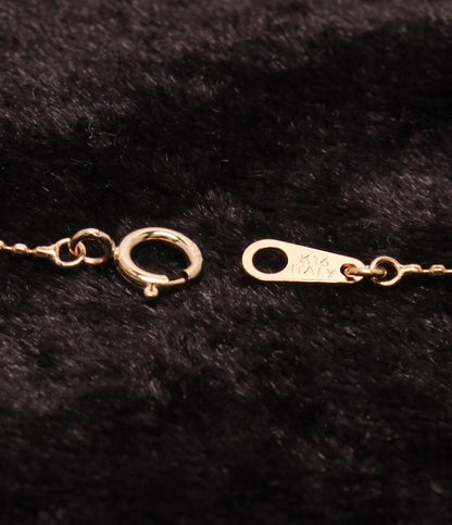 美品 ネックレス K14 ダイヤ 0.21ct ハートモチーフ レディース