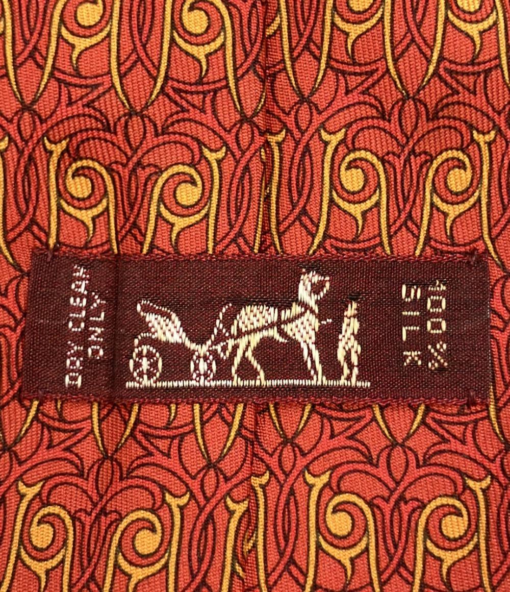 HERMES ネクタイ シルク100% メンズ エルメス