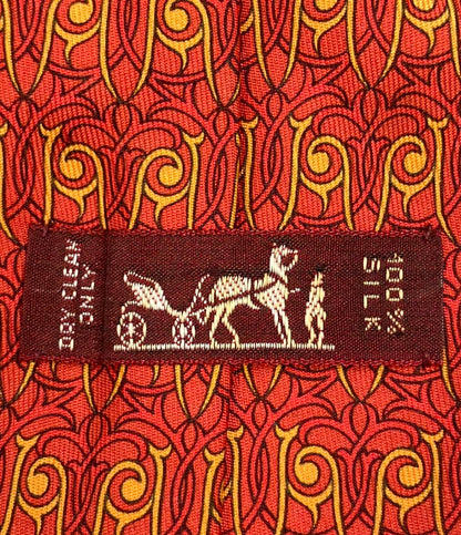 HERMES ネクタイ シルク100% メンズ エルメス
