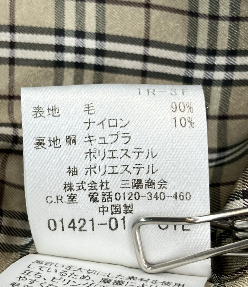 BURBERRY BLUE LABEL ウールコート ベージュ インポート E1B36-899-40 レディース SIZE 38 (M) バーバリーブルーレーベル