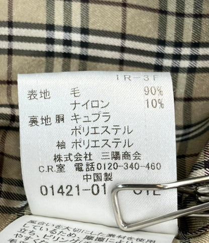BURBERRY BLUE LABEL ウールコート ベージュ インポート E1B36-899-40 レディース SIZE 38 (M) バーバリーブルーレーベル