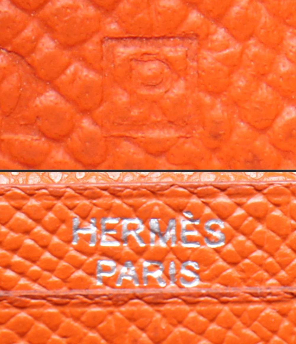 エルメス 二つ折り長財布 □P刻印 シルバー金具 ベアン メンズ HERMES