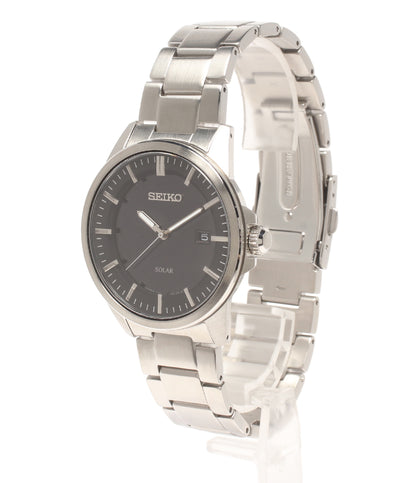 美品 SEIKO 腕時計 スピリット ソーラー ブラック V147-0AV0 メンズ セイコー