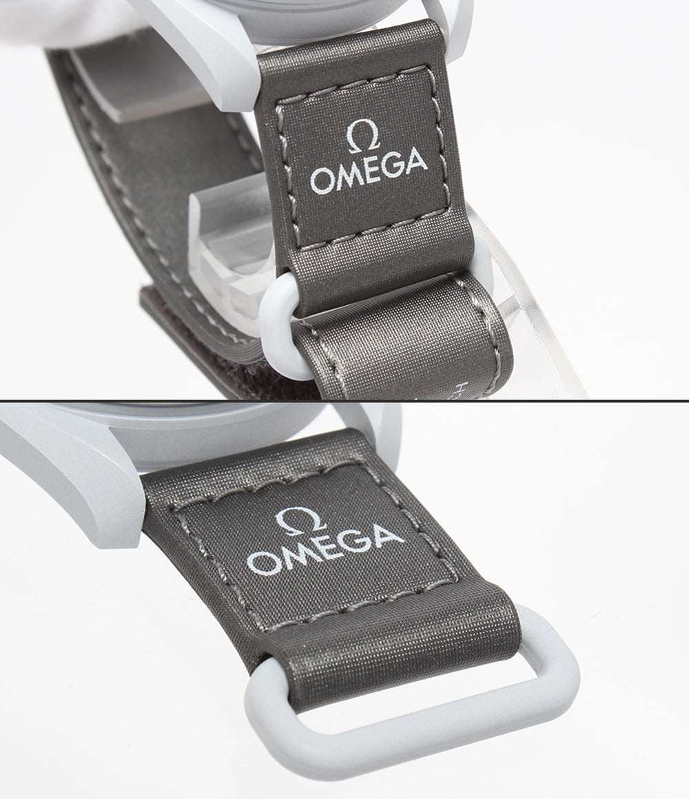 美品 OMEGA Swatch 腕時計 Mission to Pluto バイオセラミック ムーンスウォッチ クオーツ ホワイト SO33M101 メンズ オメガ スウォッチ