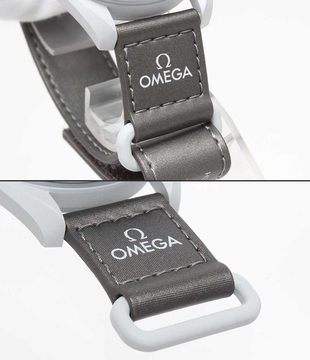 美品 OMEGA Swatch 腕時計 Mission to Pluto バイオセラミック ムーンスウォッチ クオーツ ホワイト SO33M101 メンズ オメガ スウォッチ