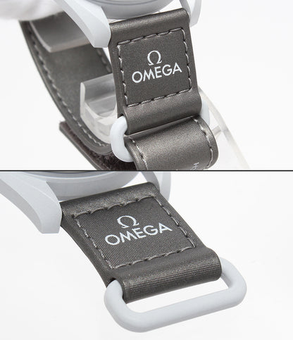 美品 OMEGA Swatch 腕時計 Mission to Pluto バイオセラミック ムーンスウォッチ クオーツ ホワイト SO33M101 メンズ オメガ スウォッチ