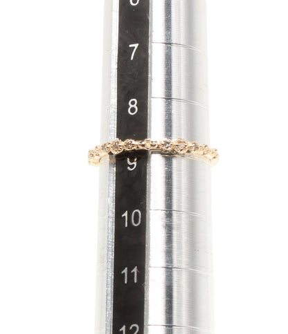 美品 agete リング 指輪 K10 ダイヤ 0.04ct レディース SIZE 9号 アガット