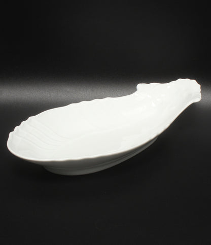 美品 Richard Ginori ピクルスディッシュ ナス型プレート 皿 25cm ベッキオホワイト リチャードジノリ
