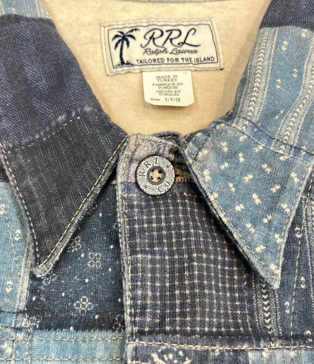 RRL Ralph Lauren パッチワークプリント ジャージー ジャケット メンズ SIZE S ダブルアールエル ラルフローレン