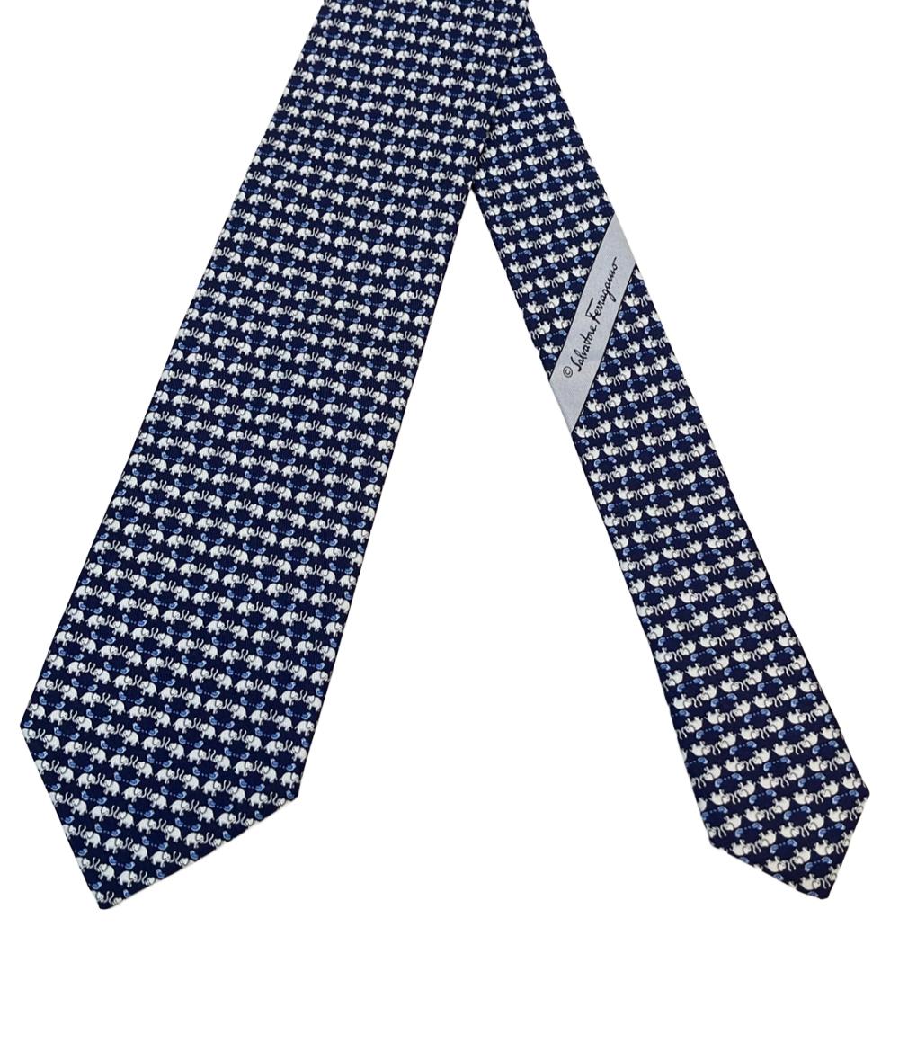 美品 サルヴァトーレフェラガモ ネクタイ シルク100% メンズ Salvatore Ferragamo