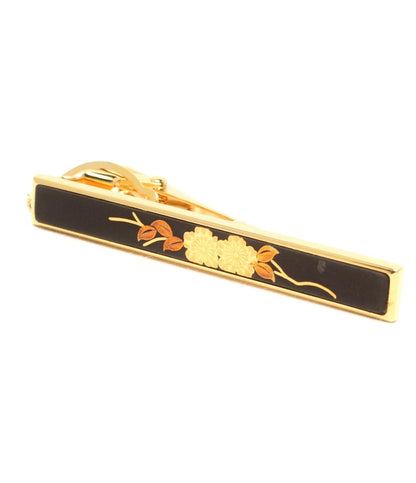 美品 光助 タイバー タイピン 肥後 花柄 メンズ