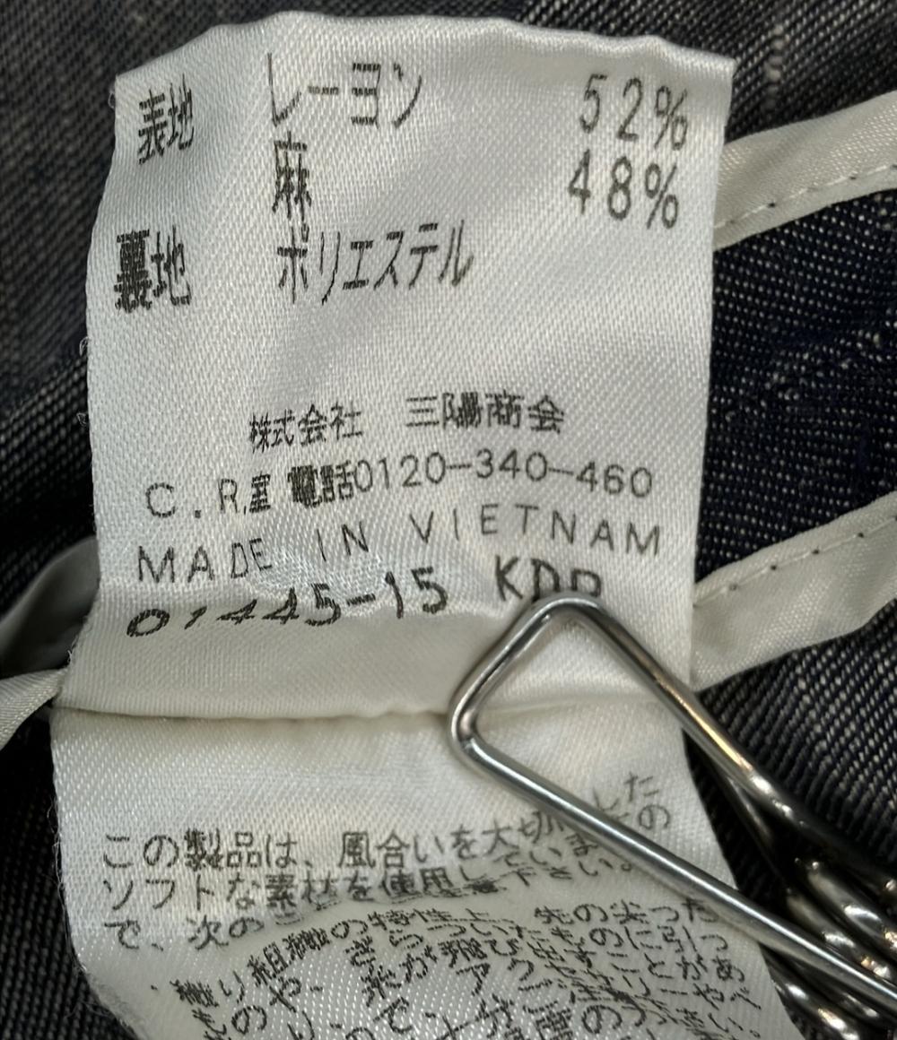 アマカ ノーカラージャケット デニム レディース SIZE 40 AMACA