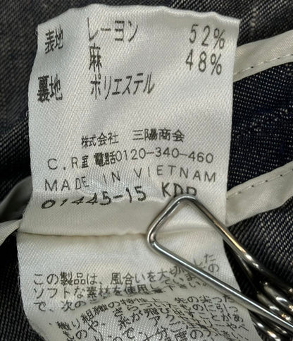 アマカ ノーカラージャケット デニム レディース SIZE 40 AMACA