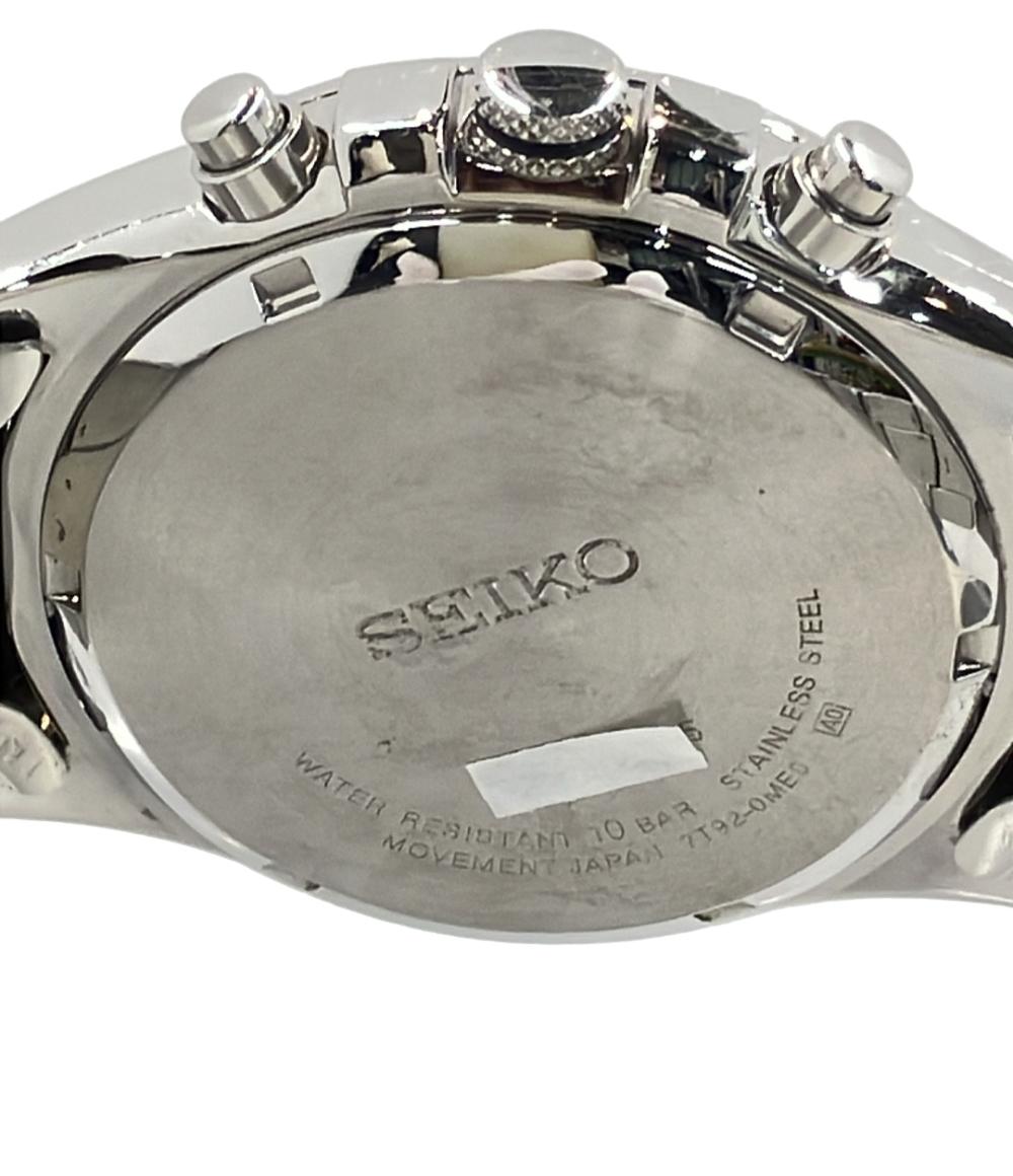 SEIKO 腕時計 クオーツ ブラック 7T92-0ME0 メンズ セイコー