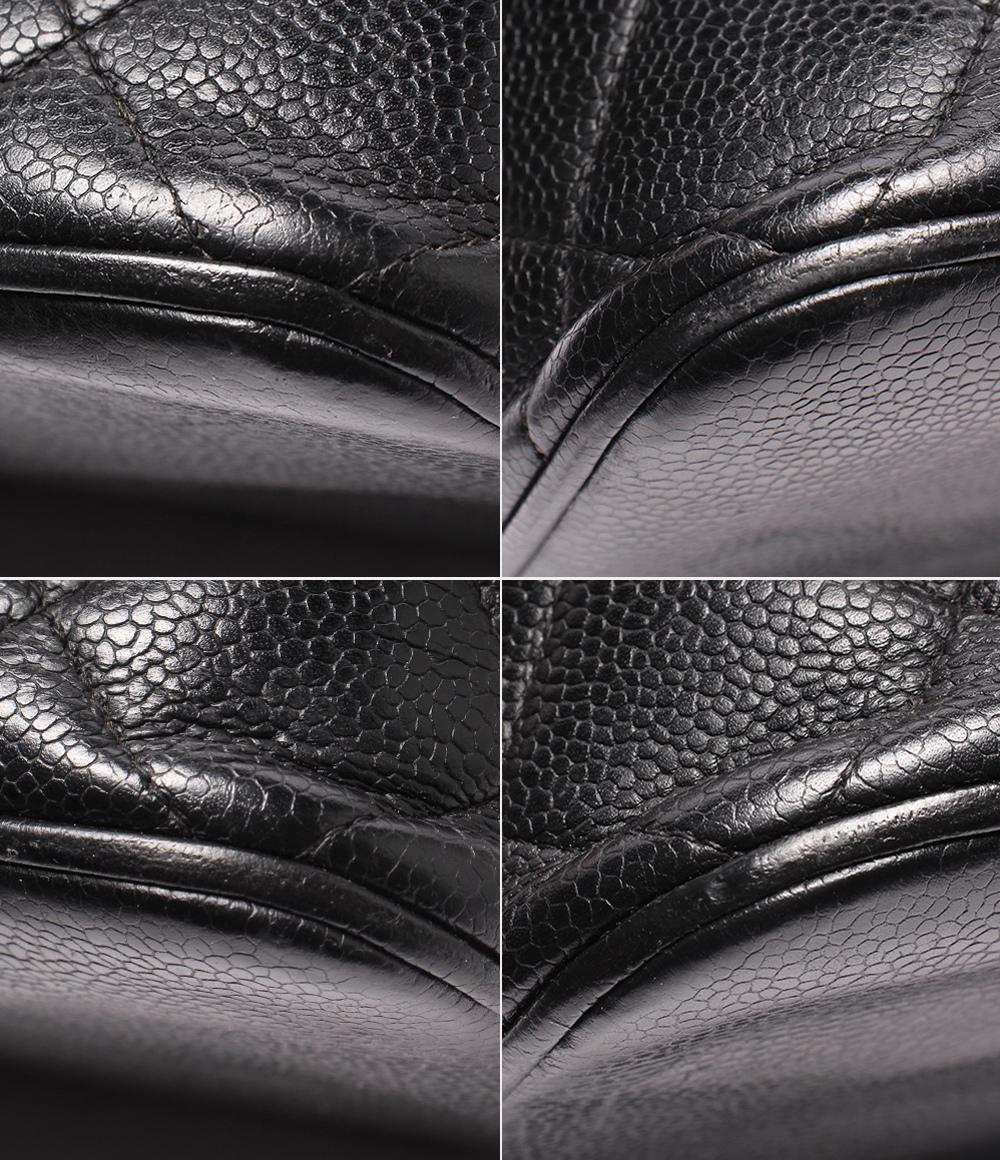 CHANEL トートバッグ シルバー金具 復刻トート キャビアスキン メダリオン ココマーク ６番台 レディース シャネル