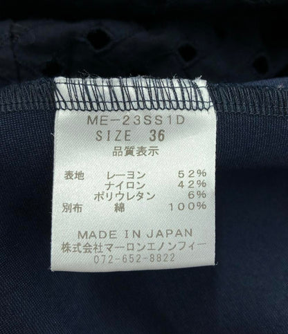 美品 マーロンエノンフィ 半袖レースワンピース ME-23SS1D レディース SIZE 36 (XS) MARONENONFEE