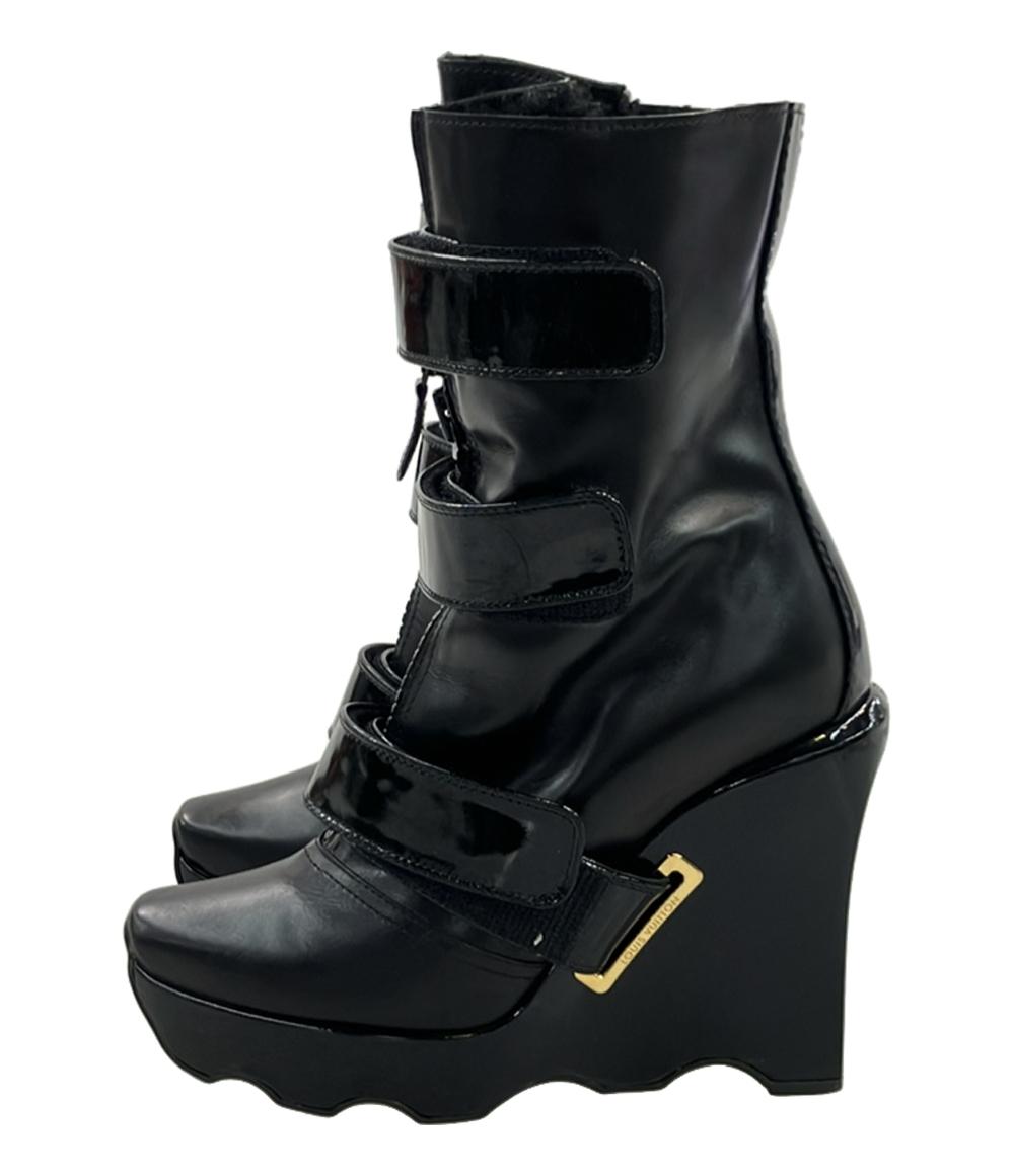 訳あり LOUIS VUITTON ウェッジブーツ レディース SIZE 34 (XS) ルイ・ヴィトン
