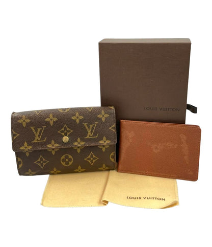ルイ・ヴィトン 三つ折り財布 パスケース付き ポルトトレゾール エテュイ パピエ モノグラム M61202 レディース LOUIS VUITTON
