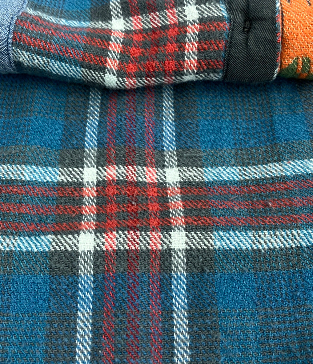 POLO RALPH LAUREN 長袖 パッチワーク チェックシャツ メンズ SIZE L ポロ・ラルフローレン