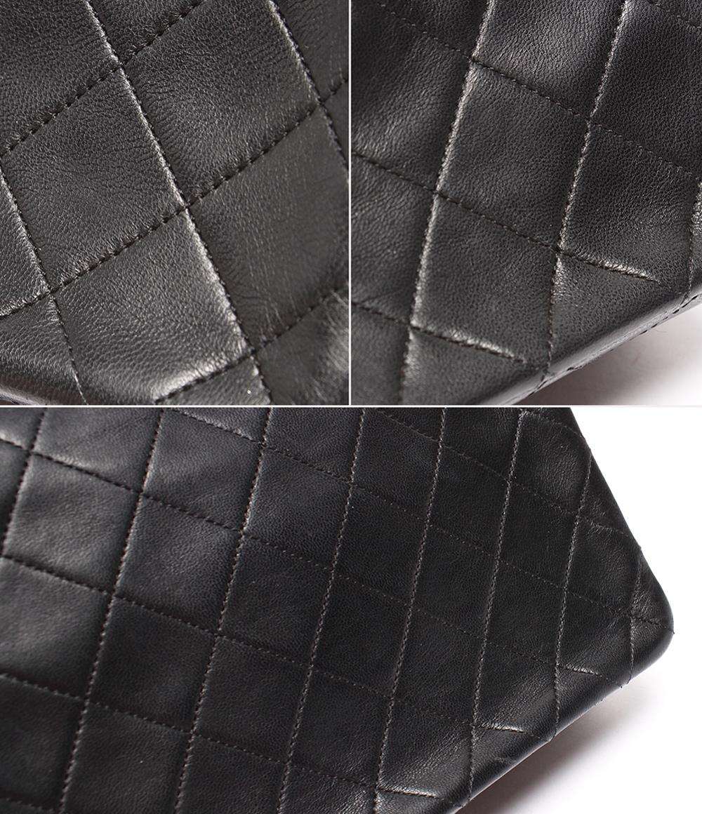 CHANEL チェーンショルダーバッグ 肩掛け 斜め掛け ゴールド金具 シングルチェーン シングルフラップ 1番台 スムースレザー マトラッセ20 レディース