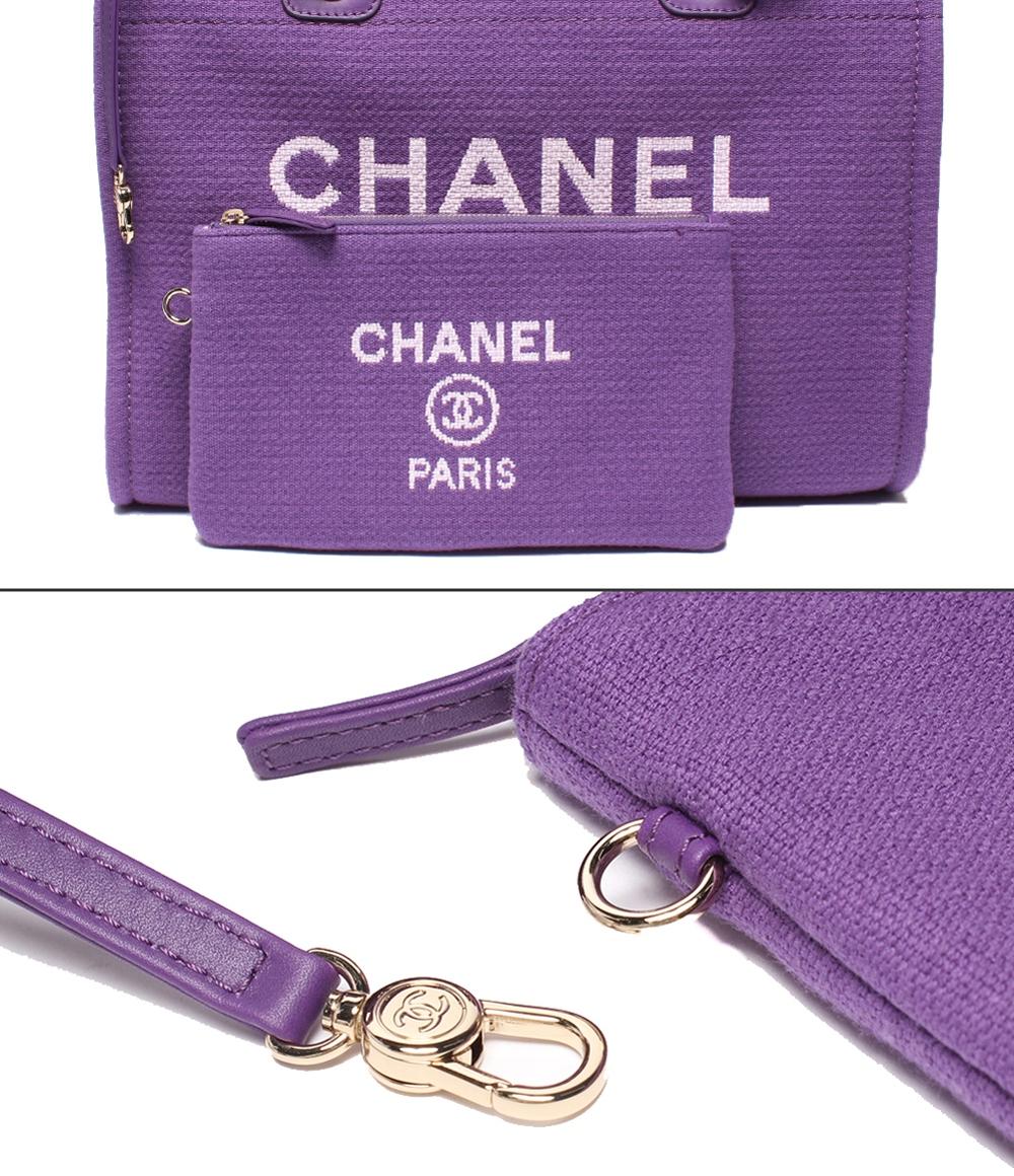 美品 CHANEL トートバッグ ハンドバッグ ゴールド金具 肩掛け ドーヴィル AS3257 レディース シャネル