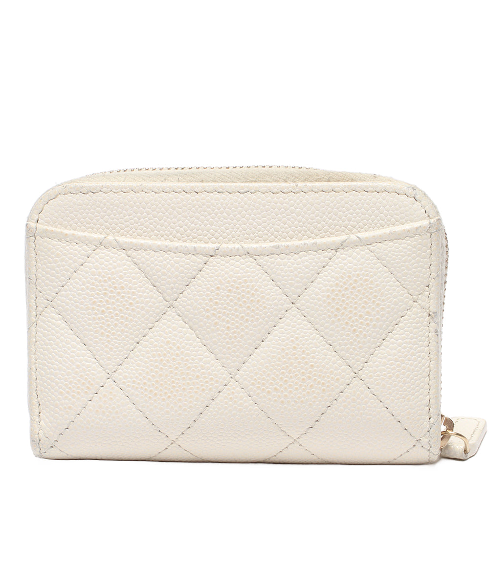 CHANEL コインケース ゴールド金具 キャビアスキン マトラッセ ココマーク レディース シャネル