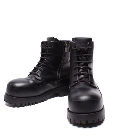 サルヴァトーレフェラガモ ショートブーツ 厚底 サイドファスナー Maxi Tongue Combat Boot メンズ SIZE 9 (L) Salvatore Ferragamo