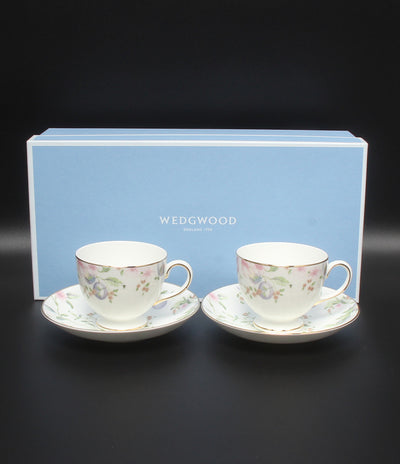 美品 WEDGWOOD カップ＆ソーサー 2客セット ペア スウィートプラム ウエッジウッド
