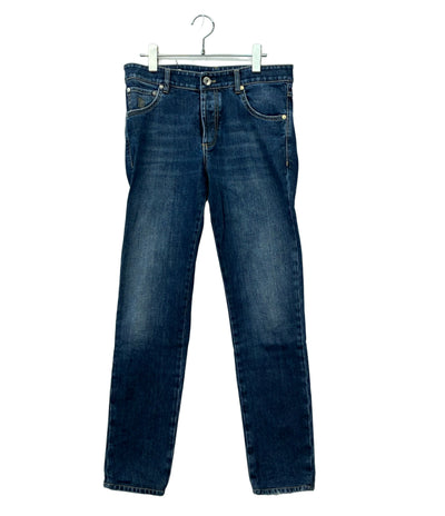美品 Brunello Cucinelli デニムパンツ 内側ストライプ ボタンフライ メンズ SIZE 46 (M) ブルネロクチネリ
