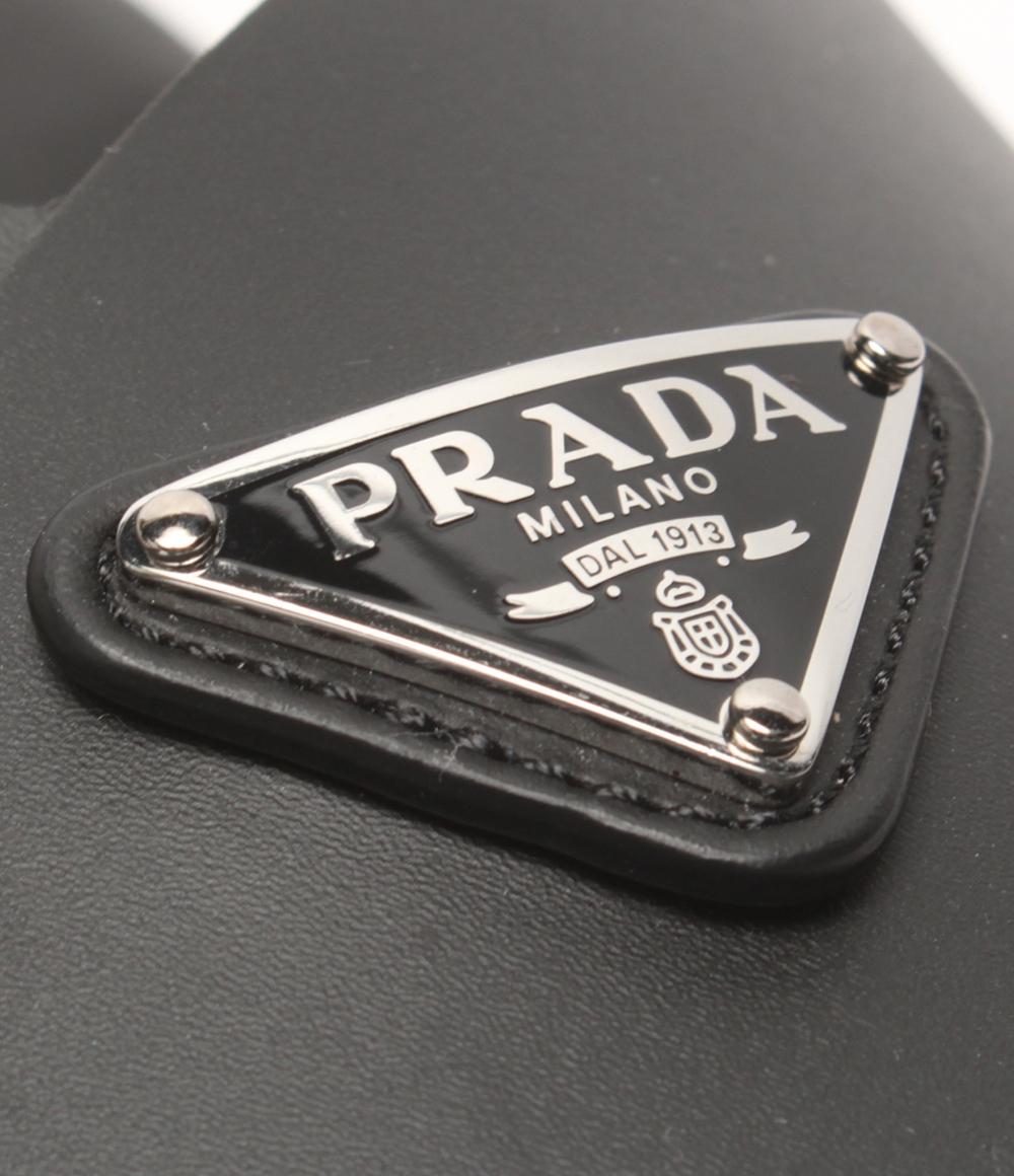 美品 PRADA モノリス ラバー サンダル 厚底 1X382N 3LKK レディース SIZE 37 23.5(cm) プラダ