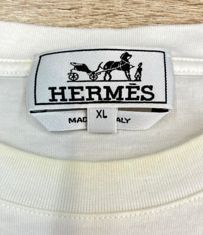 HERMES 半袖Tシャツ  3Dステッチ  刺繍プリント メンズ SIZE XL エルメス