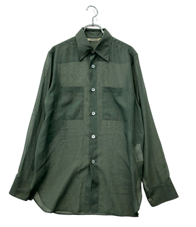 美品 AURALEE 長袖シャツ シースルー メンズ SIZE 1 (M) オーラリー