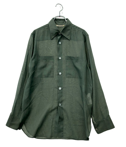 美品 AURALEE 長袖シャツ シースルー メンズ SIZE 1 (M) オーラリー