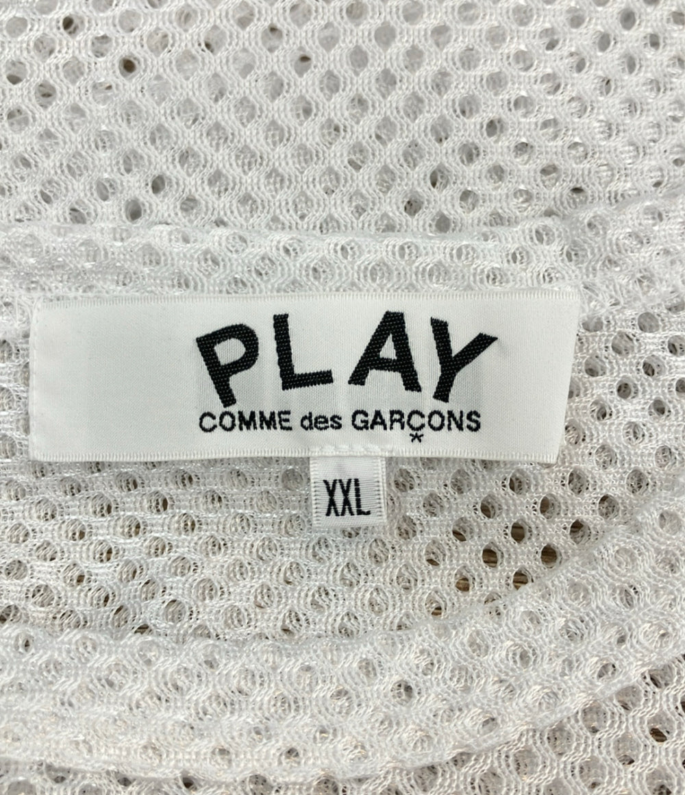 美品 PLAY COMME des GARCONS 半袖Tシャツ メッシュ メンズ SIZE XXL プレイコムデギャルソン