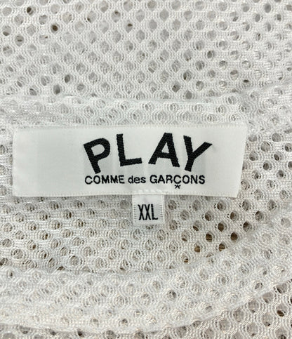 美品 PLAY COMME des GARCONS 半袖Tシャツ メッシュ メンズ SIZE XXL プレイコムデギャルソン