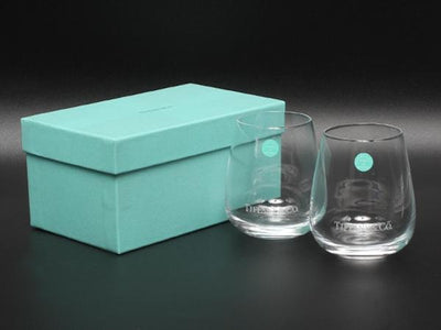 美品 TIFFANY&Co. グラス タンブラー 2点セット ペア TCO ティファニー