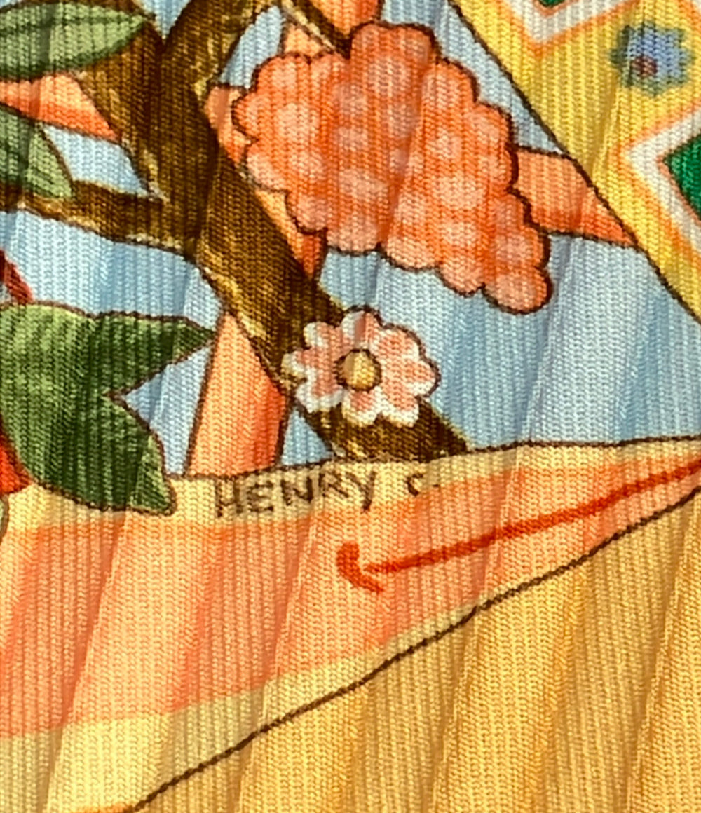HERMES スカーフ カレ90 シルク100% アクシス・ムンディ(世界の中心軸
