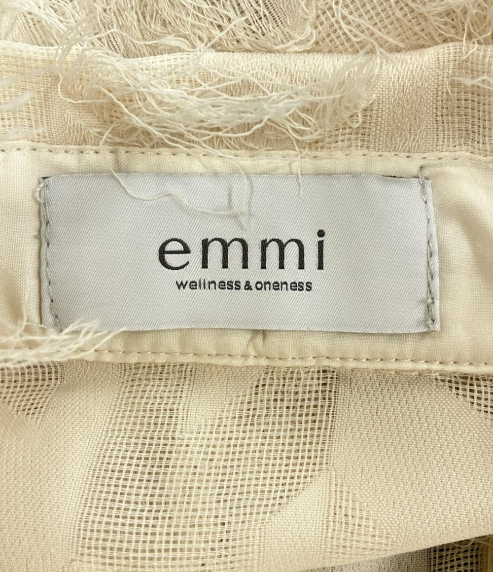 美品 エミ 長袖シアーショートブラウス レディース SIZE F Emmi