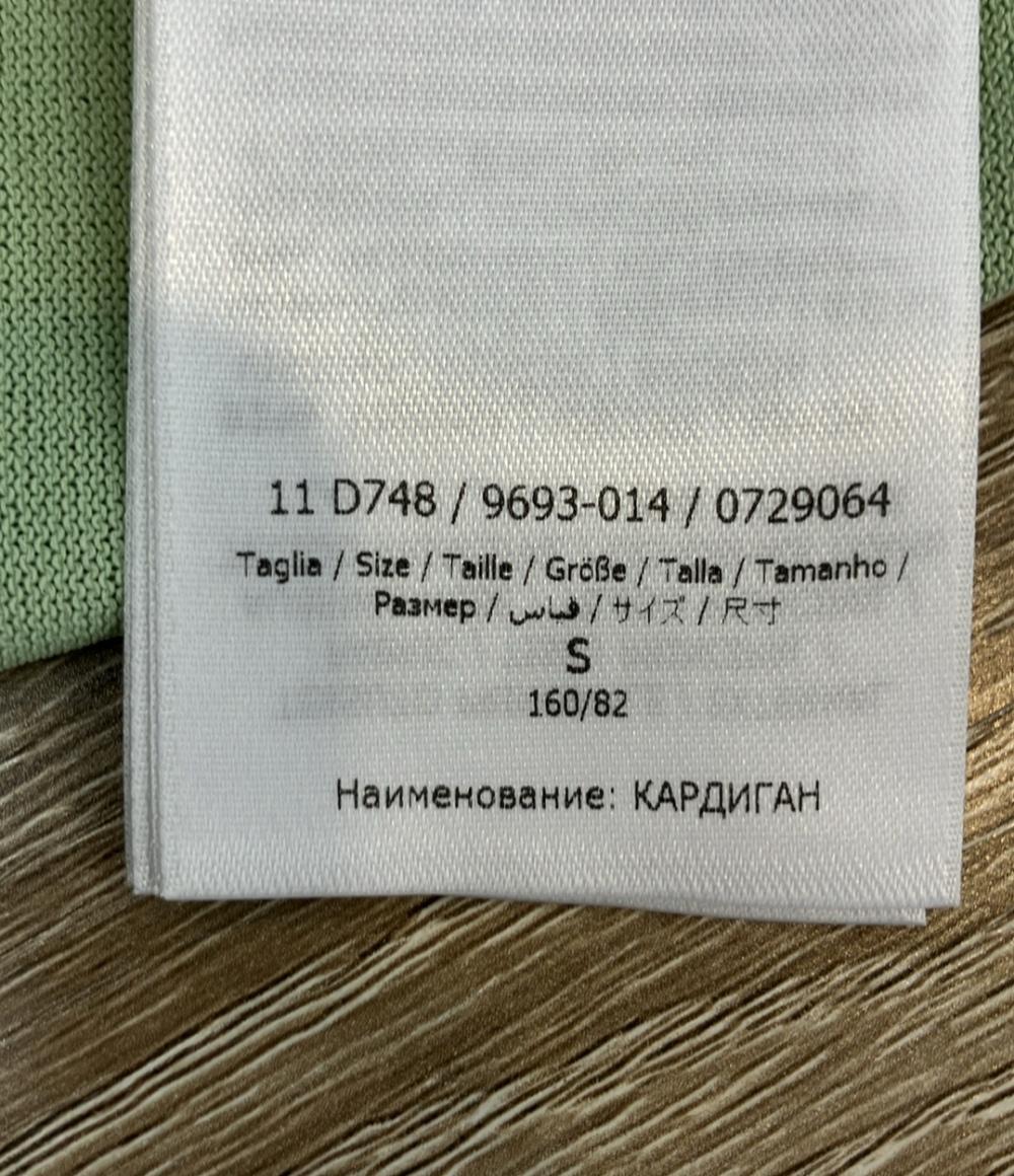 フェラガモ　シルクニット Salvatore Ferragamo 長袖カーディガン 緑 花柄 シルク ニット 22SS