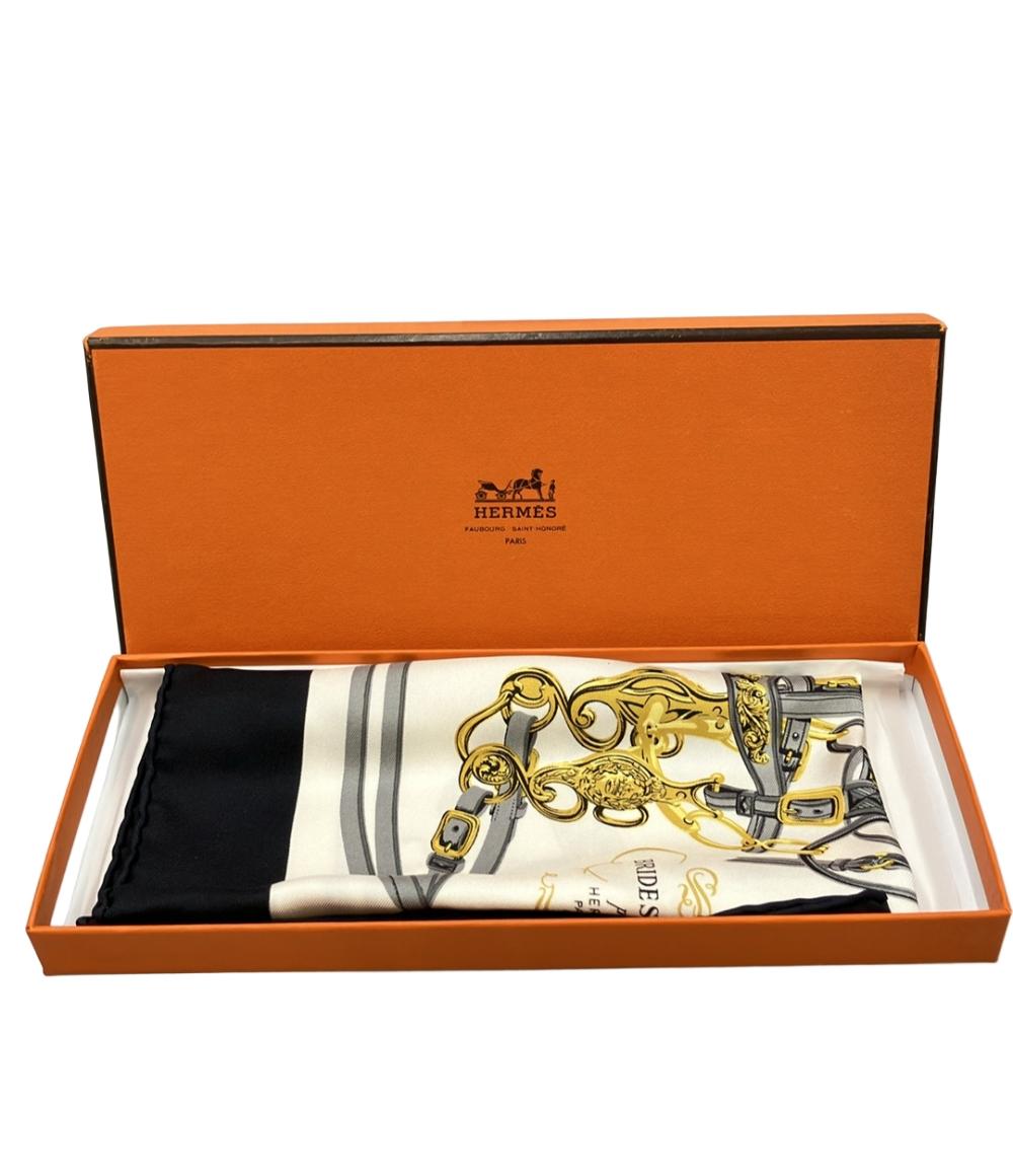 美品 HERMES スカーフ シルク100% プチカレ カレ40 BRIDES de GALA レディース エルメス