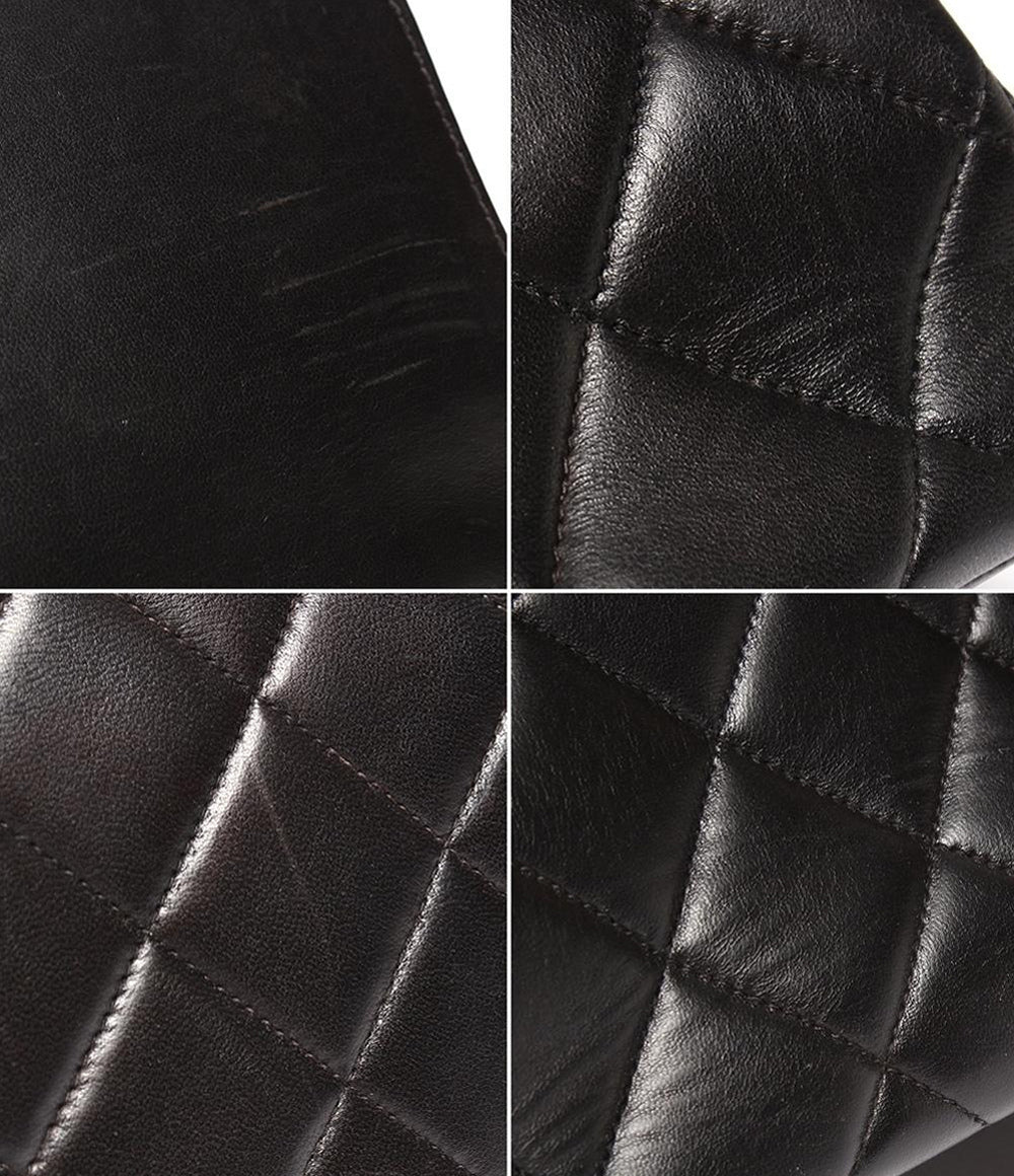 CHANEL ショルダーバッグ ダブルフェイス ダブルチェーン ラムスキン ゴールド金具 肩掛け デカマトラッセ 30 レディース シャネル