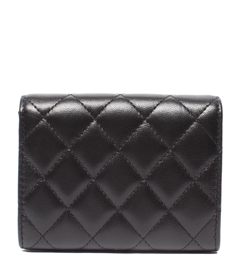 美品 CHANEL コンパクトウォレット コインケース カードケース カメリア 27番台 ゴールド金具 レディース シャネル