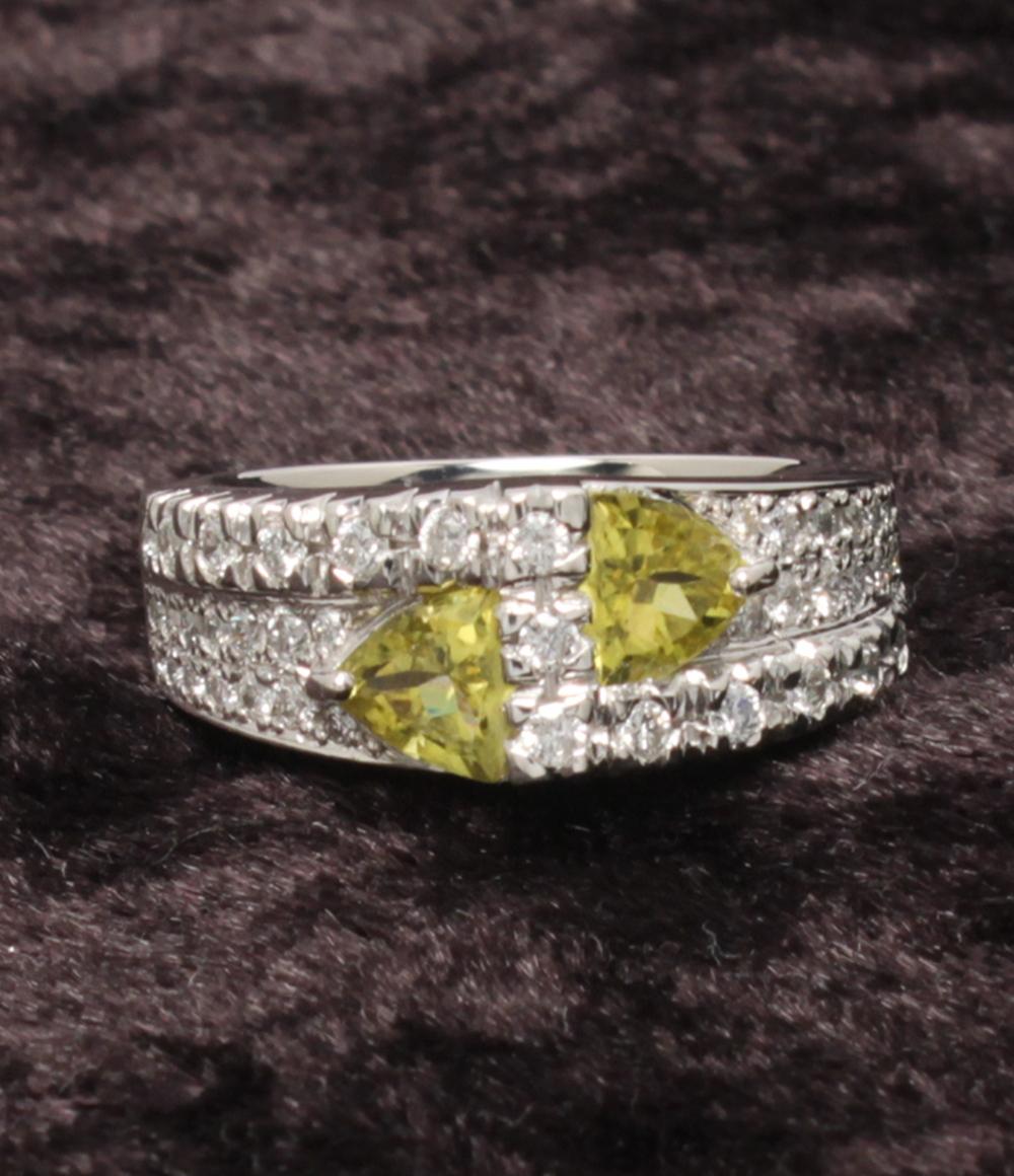 美品 リング 指輪 Pt900 ダイヤ 0.48ct トルマリン 0.88ct レディース SIZE 12号